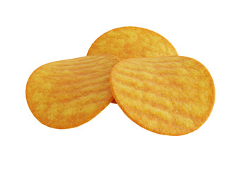 Round Doritos Snacks &ndash; Trio of Crispy Chips on White Backdrop