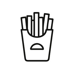 french fries line art vector illustration