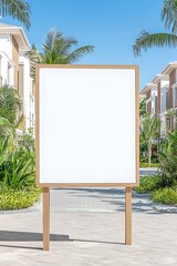 Blank Outdoor Sign Tropical Scene