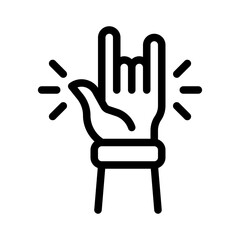 rock on line icon