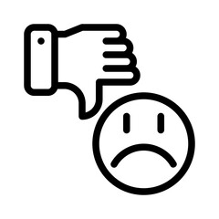 thumbs down line icon