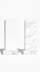 Blank Tombstones on White