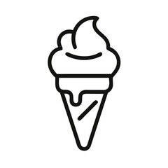 ice cream cone vector icon