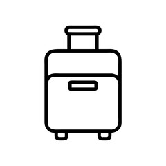 vector suitcase icon, line art icon illustration