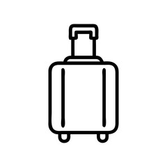 line art vector icon of a suitcase