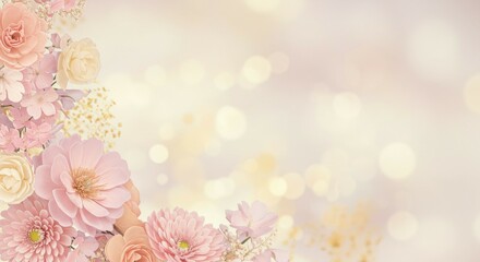 Pastel Floral Delight: A Soft and Romantic Bouquet of Delicate Blossoms