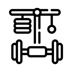 dumbbell set line icon