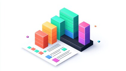 Colorful bar graph report