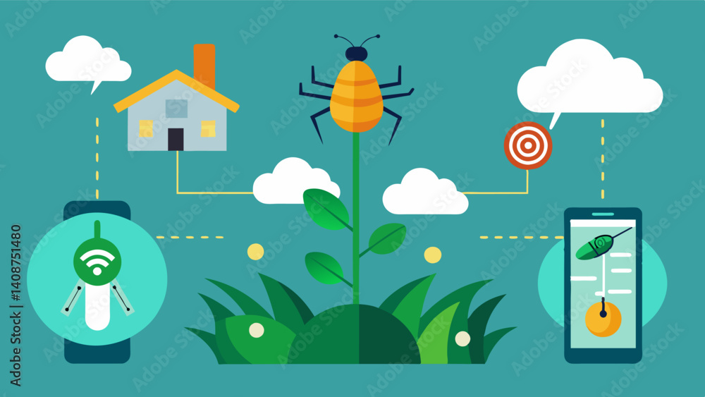 Poster by collecting data on weather patterns soil moisture and pest population iotenabled pest control sys