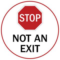 Warehouse sign not an exit