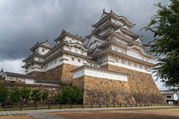 Himeji Castle ("White Egret Castle" or "White Heron Castle") on a sunny autumn day, Himeji, Hyogo Prefecture, Japan