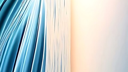 Abstract Ocean Sunset: Serene Blues and Warm Hues
