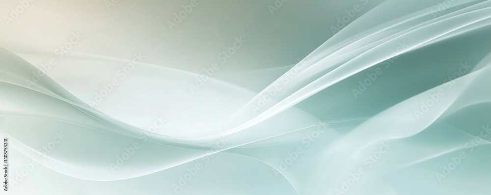 Poster a light blue background with a white wave pattern. the wave pattern is continuous and he is flowing,