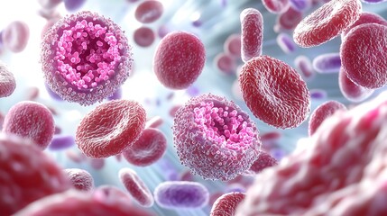 Blood Cells Microscopic View