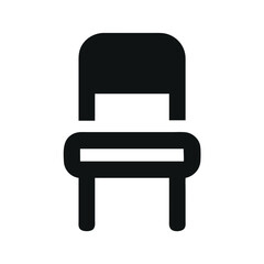 black chair vector icon