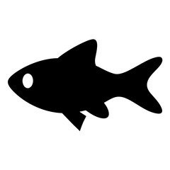 celestial pearl danio fish black silhouette of a moorish idol fish aquatic animal ocean life- simple black silhouette of a celestial pearl danio fish tropical sea life animal icon,