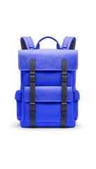 Blue Backpack Isolated