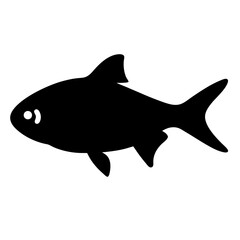 congo tetra fish black silhouette of a moorish idol fish aquatic animal ocean life- simple black silhouette of a congo tetra fish tropical sea life animal icon,