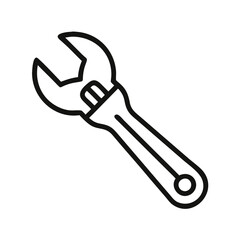 wrench vector icon illustration