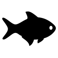 ember tetra fish black silhouette of a moorish idol fish aquatic animal ocean life- simple black silhouette of a ember tetra fish tropical sea life animal icon,