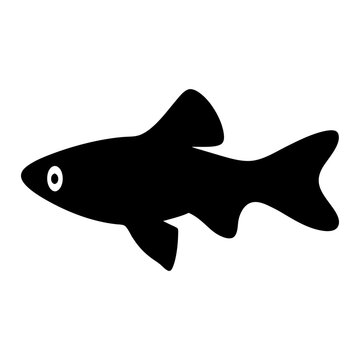 recommend clip art: endler s livebearer fish black silhouette of a moorish idol fish aquatic animal ocean life- simple black silhouette of a endler s livebearer fish tropical sea life animal icon,