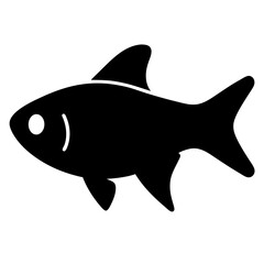 harlequin rasbora fish black silhouette of a moorish idol fish aquatic animal ocean life- simple black silhouette of a harlequin rasbora fish tropical sea life animal icon,
