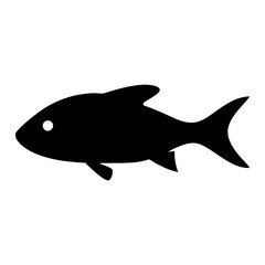 kribensis fish black silhouette of a moorish idol fish aquatic animal ocean life- simple black silhouette of a kribensis fish tropical sea life animal icon,