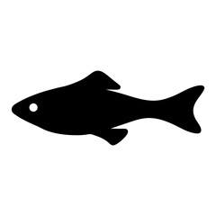 molly fish black silhouette of a moorish idol fish aquatic animal ocean life- simple black silhouette of a molly fish tropical sea life animal icon,