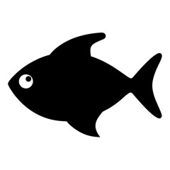 neon tetra fish black silhouette of a moorish idol fish aquatic animal ocean life- simple black silhouette of a neon tetra fish tropical sea life animal icon,