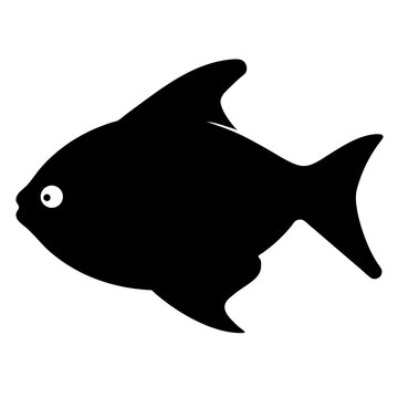 recommend clip art: lemon tetra fish black silhouette of a moorish idol fish aquatic animal ocean life- simple black silhouette of a lemon tetra fish tropical sea life animal icon,