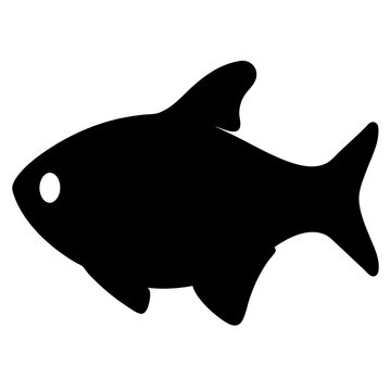 recommend clip art: lemon tetra fish black silhouette of a moorish idol fish aquatic animal ocean life- simple black silhouette of a lemon tetra fish tropical sea life animal icon,