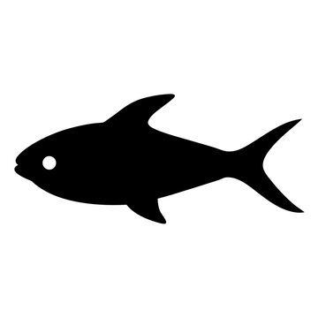 recommend clip art: lemon tetra fish black silhouette of a moorish idol fish aquatic animal ocean life- simple black silhouette of a lemon tetra fish tropical sea life animal icon,