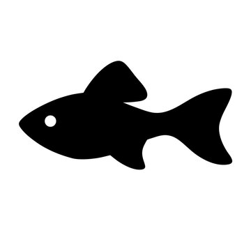 recommend clip art: molly fish black silhouette of a moorish idol fish aquatic animal ocean life- simple black silhouette of a molly fish tropical sea life animal icon,
