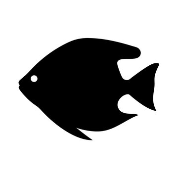 recommend clip art: pearl gourami fish black silhouette of a moorish idol fish aquatic animal ocean life- simple black silhouette of a pearl gourami fish tropical sea life animal icon,
