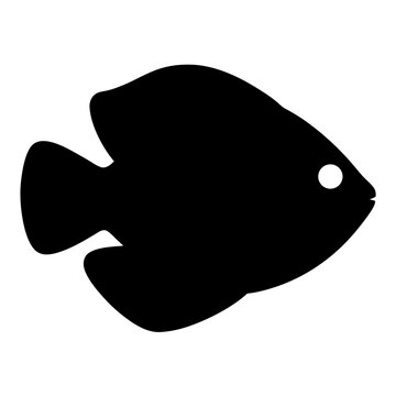 recommend clip art: pearl gourami fish black silhouette of a moorish idol fish aquatic animal ocean life- simple black silhouette of a pearl gourami fish tropical sea life animal icon,