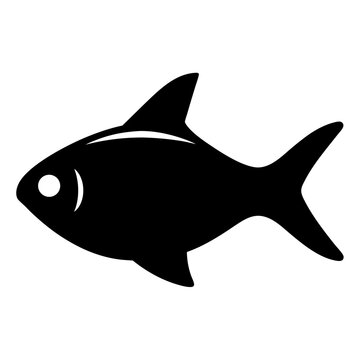 recommend clip art: rummy nose tetra fish black silhouette of a moorish idol fish aquatic animal ocean life- simple black silhouette of a rummy nose tetra fish tropical sea life animal icon,