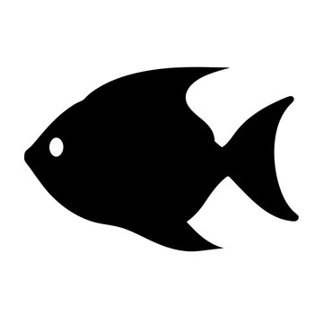 recommend clip art: aquarium fish black silhouette of a moorish idol fish aquatic animal ocean life- simple black silhouette of a aquarium fish tropical sea life animal icon,