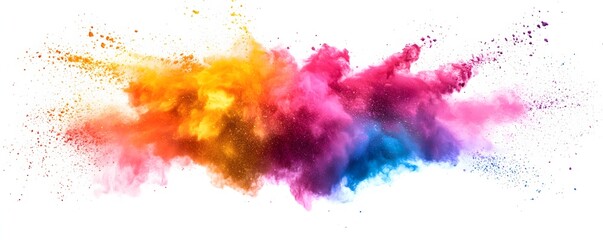 colorful ink splashes