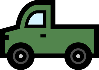 Car Icon Line Style Illustration Element