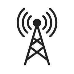 radio tower vector icon illustration