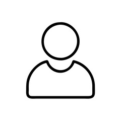 line art user icon vector illustration