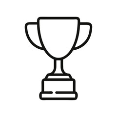 gold trophy cup vector icon illustration