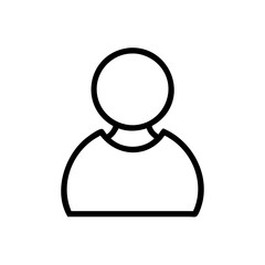 user line art vector icon illustration