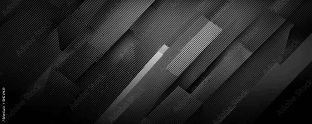Aufkleber abstract dark background with diagonal striped geometric shapes pattern design