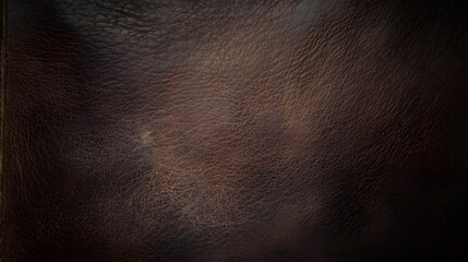 Dark Brown Leather Texture Background, Full Frame, Detailed Close Up