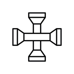 Wrench icon vector stock illustration