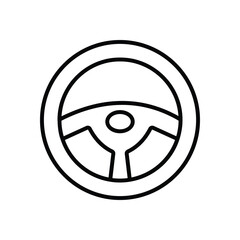 Steering Wheel icon vector stock illustration