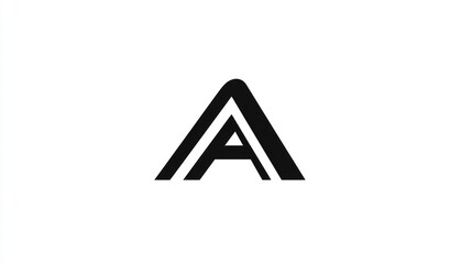 Abstract letter A logo design, white background, graphic design element, corporate identity