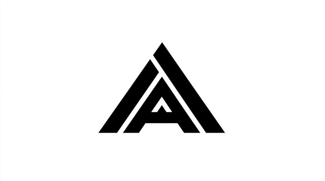 Abstract letter A logo design