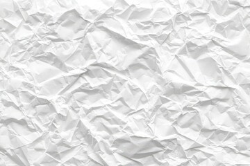 Fototapeta premium Crumpled White Paper Texture for Background and Design Use